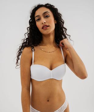  Soutien-gorge bandeau en microfibre avec bretelles muti-positions vue4 - GEMO 4G FEMME - GEMO