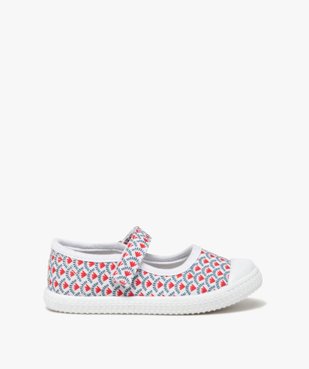 Ballerines fille en toile imprimée et à scratch vue1 - GEMO (ENFANT) - GEMO