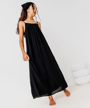 Robe longue à fines bretelles en viscose fille vue7 - GEMO 4G FILLE - GEMO