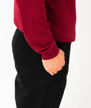 Pantalon chino en coton stretch uni homme vue5 - 1E PRIX BY GEMO - GEMO