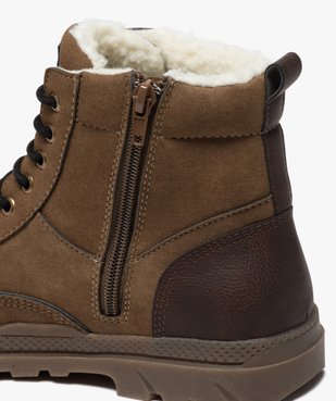 Boots garçon zippées à bout renforcé et col rembourré vue6 - GEMO (ENFANT) - GEMO