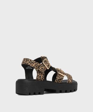 Sandales en toile à motif léopard fille - Lovely Wings vue4 - LOVELY WINGS - GEMO