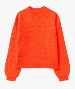 Pull à col rond en maille fantaisie femme vue4 - GEMO(FEMME PAP) - GEMO