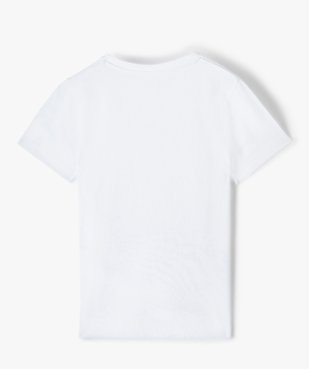 Tee-shirt fille à manches courtes inscription colorée devant vue4 - GEMO (ENFANT) - GEMO