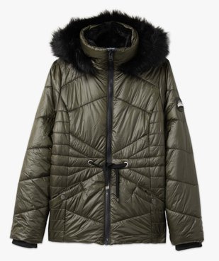 Blouson femme matelassé avec capuche doublée peluche vue4 - GEMO(FEMME PAP) - GEMO