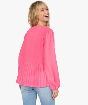 Tunique femme en voile plissé vue3 - GEMO(FEMME PAP) - GEMO