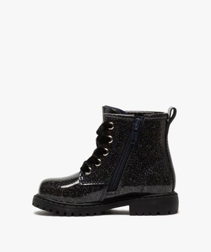 Boots bébé fille vernis et pailletés fermeture zip vue3 - GEMO(BEBE DEBT) - GEMO