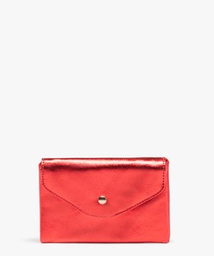 Porte-monnaie femme métallisé forme enveloppe vue1 - GEMO (ACCESS) - GEMO