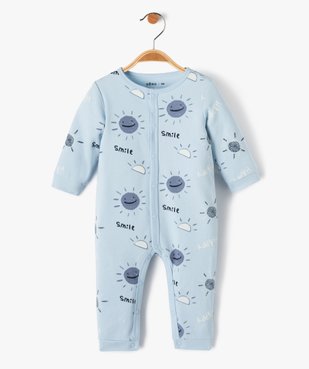 Pyjama bébé dors-bien à ouverture ventrale et motif soleils vue1 - GEMO(BB COUCHE) - GEMO