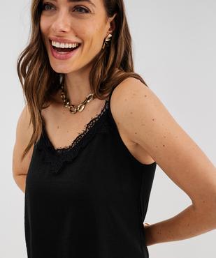 Débardeur en satin et viscose stretch à fines bretelles femme vue4 - GEMO(FEMME PAP) - GEMO