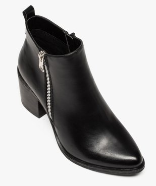 Boots femme à talon avec zip sur le côté vue5 - GEMO(URBAIN) - GEMO