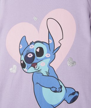 Chemise de nuit manches courtes imprimé Stitch fille - Disney vue2 - LILO & STITCH - GEMO