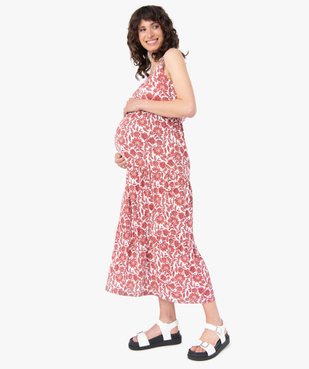 Robe de grossesse en maille extensible à motifs fleuris vue1 - GEMO (MATER) - GEMO