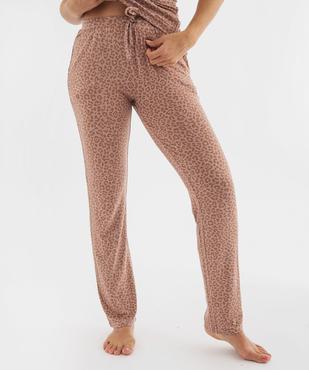 Pantalon de pyjama fluide femme vue2 - GEMO 4G FEMME - GEMO