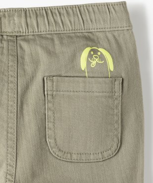 Pantalon bébé garçon en toile avec larges poches plaquées vue2 - GEMO(BEBE DEBT) - GEMO