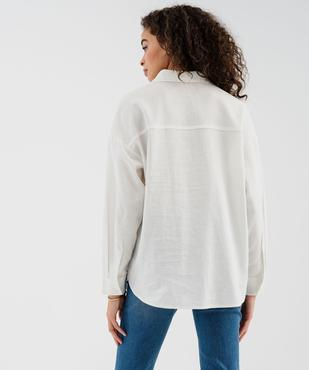 Chemise manches longues lin et viscose femme vue6 - GEMO(FEMME PAP) - GEMO