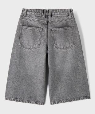 Bermuda jupe en jean taille haute fille vue3 - GEMO (JUNIOR) - GEMO