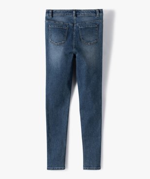 Jean fille coupe ultra skinny taille haute vue4 - GEMO 4G FILLE - GEMO