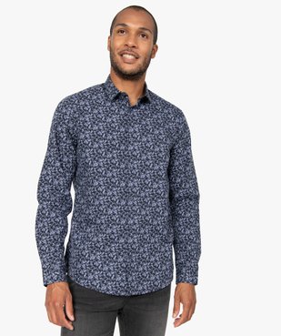 Chemise homme à manches longues à motifs repassage facile vue1 - GEMO (HOMME) - GEMO