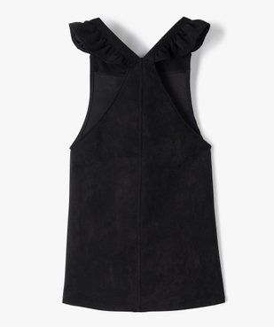 Robe fille en velours extensible à bretelles volantées vue3 - GEMO (ENFANT) - GEMO