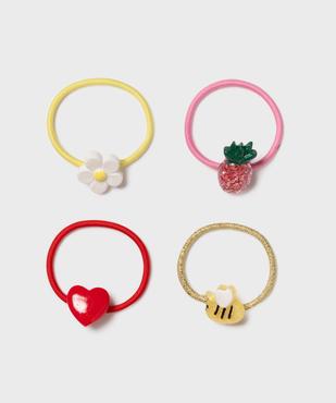 Elastiques cheveux fille avec perles fantaisie (lot de 4) vue1 - GEMO (ACCESS) - GEMO