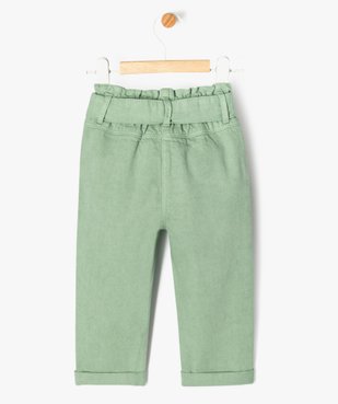 Pantalon en toile denim colorée bébé fille - LuluCastagnette vue4 - LULUCASTAGNETTE - GEMO