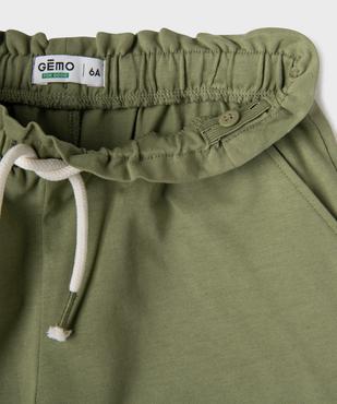Short en jersey de coton à taille élastique ajustable fille vue2 - GEMO (ENFANT) - GEMO