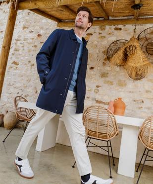 Imperméable zippé mi-long homme vue3 - GEMO (HOMME) - GEMO