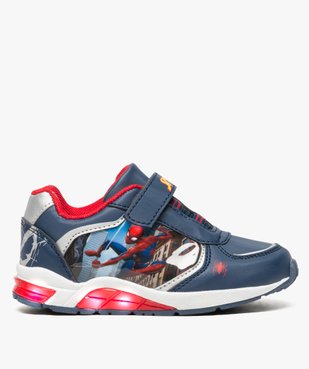 Baskets garçon en toile avec semelle clignotante et motif Spiderman vue1 - SPIDERMAN - GEMO