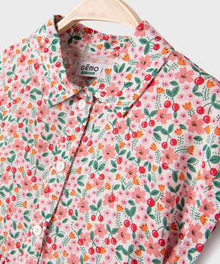 Robe à manches courtes à motifs fleuris bébé fille vue3 - GEMO 4G BEBE - GEMO
