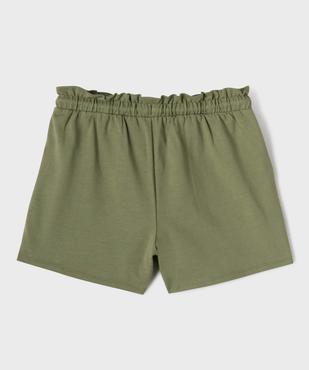 Short en jersey de coton à taille élastique ajustable fille vue3 - GEMO (ENFANT) - GEMO