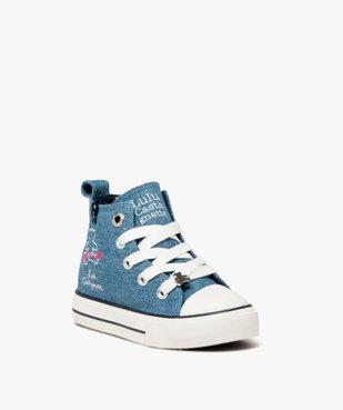 Baskets fille en toile montante unie à lacets et à zip - LuluCastagnette vue2 - LULU CASTAGNETT - GEMO