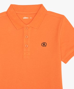 Polo garçon à manches courtes 100% coton biologique vue2 - GEMO C4G GARCON - GEMO