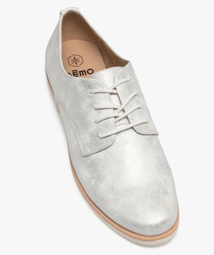 Derbies femme métallisées à semelle bicolore vue5 - GEMO (CASUAL) - GEMO
