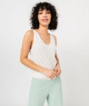Pull à bretelles en maille ajourée femme vue2 - GEMO(FEMME PAP) - GEMO
