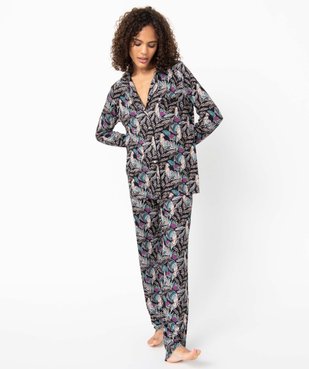 Pyjama femme deux pièces : chemise et pantalon vue1 - GEMO(HOMWR FEM) - GEMO