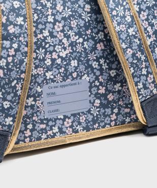 Cartable à motifs fleuris fille vue3 - GEMO (ACCESS) - GEMO