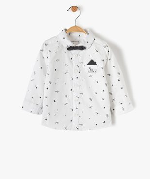 Chemise bébé garçon avec nœud papillon – LuluCastagnette vue1 - LULUCASTAGNETTE - GEMO