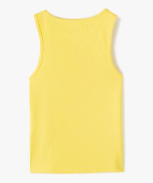 Débardeur fille ado côtelé en coton stretch vue3 - GEMO (JUNIOR) - GEMO