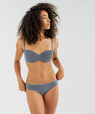  Soutien-gorge bandeau en microfibre avec bretelles muti-positions vue6 - GEMO 4G FEMME - GEMO
