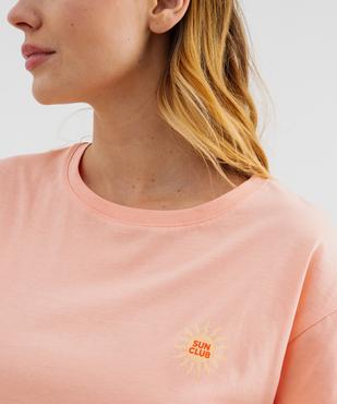 Pyjashort en coton et viscose imprimé femme vue4 - GEMO 4G FEMME - GEMO