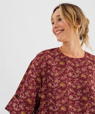Robe courte coupe droite à motifs graphiques femme vue2 - GEMO(FEMME PAP) - GEMO