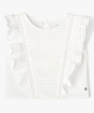 Blouse à manches courtes avec volants fille - LuluCastagnette vue2 - LULUCASTAGNETTE - GEMO