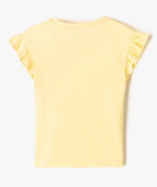 Tee-shirt fille à manches courtes avec volants vue3 - GEMO (ENFANT) - GEMO