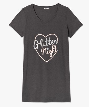Chemise de nuit femme à manches courtes avec motifs vue4 - GEMO(HOMWR FEM) - GEMO