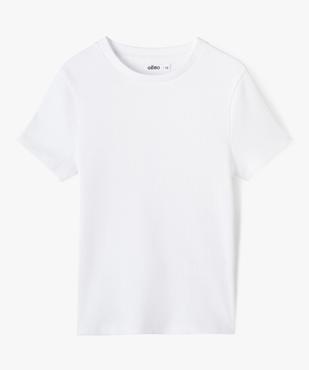 Tee-shirt à manches courtes en maille côtelée fille vue6 - GEMO 4G FILLE - GEMO