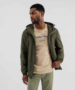 Blouson à capuche et dessus déperlant homme vue4 - GEMO (HOMME) - GEMO