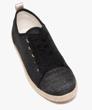 Baskets femme en toile brillante et semelle cordelette vue5 - GEMO (SPORTSWR) - GEMO