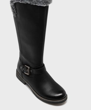 Bottes esprit biker avec fourrure imitation femme - Valentina Baldano vue5 - VALENTINA BALDA - GEMO