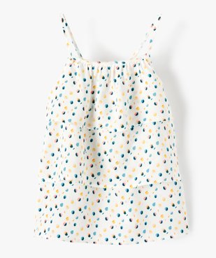 Blouse fille imprimée à bretelles avec volants vue1 - GEMO (ENFANT) - GEMO